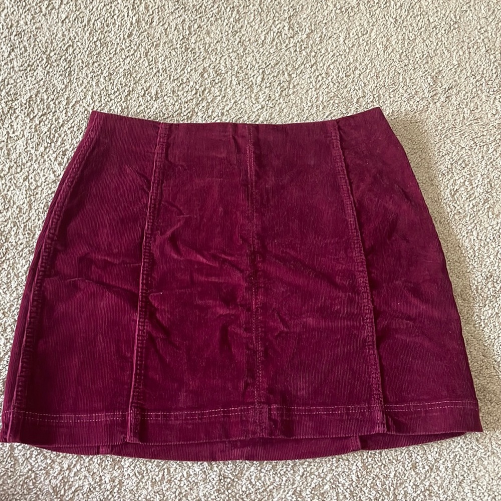 Size 14 Burgundy Corduroy Wild Fable Skirt